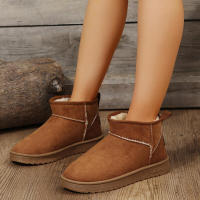 Botas de nieve de ante para mujer, zapatos góticos informales gruesos y cálidos, invierno, 2023 - details 15