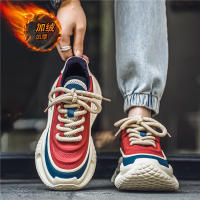 Zapatos deportivos informales con colchón de aire para hombre, zapatos de algodón con aislamiento grueso y felpa y suela aumentada - details 23