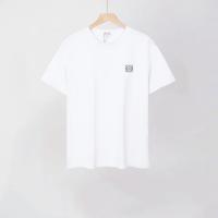 Camiseta Casual de Verano para Hombres Algodón Puro, Cuello Redondo, Manga Corta, Moda de Pareja Americana - details 0