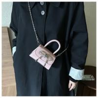 Mini bolsa de hombro con cordones para mujeres, correa de hombro para mujeres, solapa de cuero PU, cadena, moda - details 14