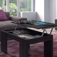 Mesa de Centro Elevable, Mesita de Salon Comedor, Acabado en Gris Ceniza, Medidas: 100 cm (Largo) x 50 cm (Ancho) x 43-54 cm (Alto) - details 1