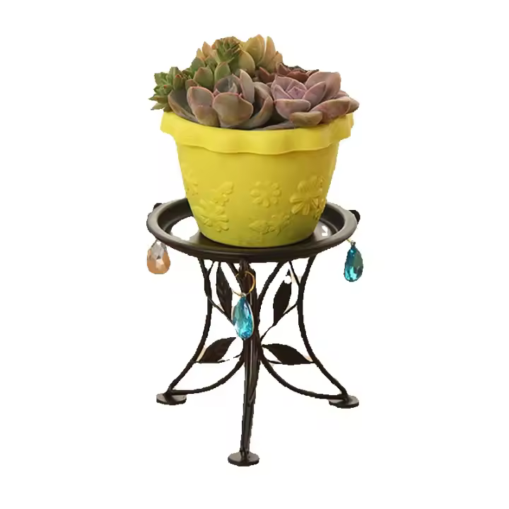 Mini soporte de Metal para plantas en maceta, estante decorativo para macetas, soporte para interiores y exteriores - 1