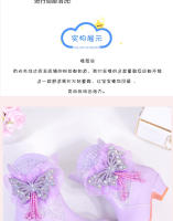 Botas de princesa para niñas Botas medianas cálidas para niños con lazo de pelo - details 7