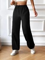Pantalones elásticos de pierna ancha para mujer Ropa de moda de otoño y primavera - details 4