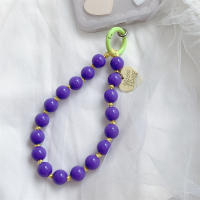 Pulsera coreana con cuentas de corazón de amor para mujer, pulsera colorida y dulce para teléfono, accesorios para iPhone, cordón colgante con cadena antipérdida - details 10