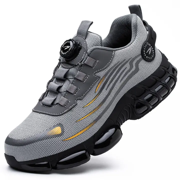 Zapatos de Seguridad Giratorios para Hombres Protectores de Pie de Moda Deportiva Antideslizantes y Antipuncturas - 1