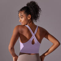 Hamidou-Chaleco de Yoga cruzado en la espalda, ropa interior deportiva sin costuras, Sujetador deportivo de alto impacto, secado rápido, adelgazante - details 34