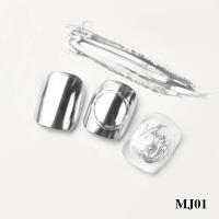 0,5g/tarro de polvo para uñas efecto espejo esmalte de Gel holográfico manicura brillo cromo, 5 colores para decoración de diseño de uñas DIY - details 1