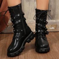 Botas planas martin para mujer, zapatos de moda, Otoño e Invierno - details 1