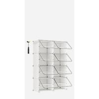 SONGMICS Armario, Perchero, Guardarropa, con barras, vestidor, estantes de tela, marco de metal, 182 x 43 x 182 cm, negro tinta RYG037B02 - details 22