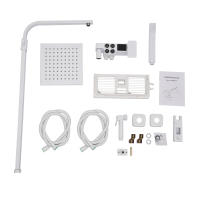 Sistema de Ducha de Acero Inoxidable con Termostato Ducha de Lluvia con 4 Tipos de Jets y Grifo - details 2