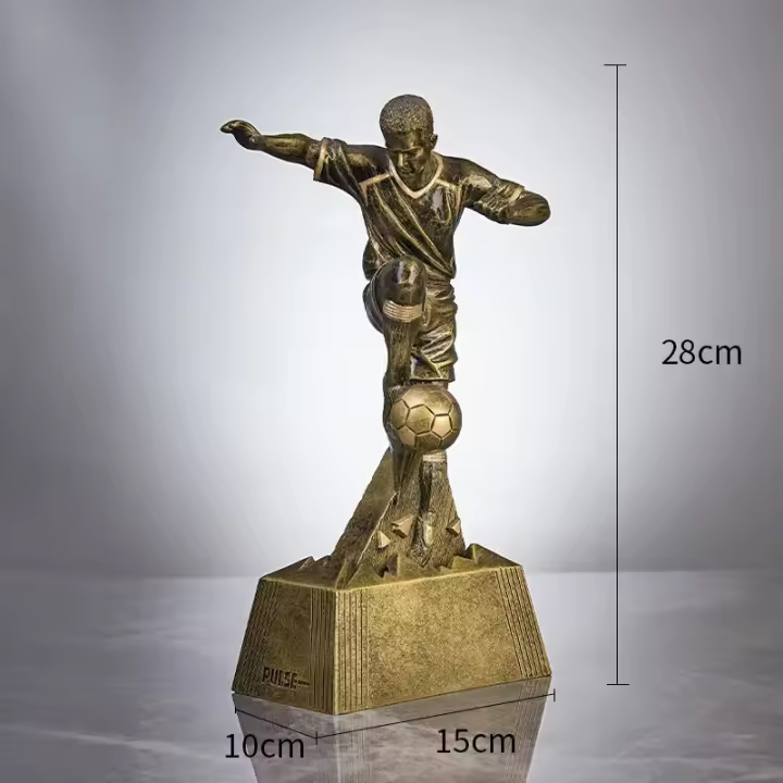 Nueva decoración de modelo de fútbol, figura de baloncesto, escultura, decoración de mesa de oficina para gabinete de vino, trofeo, artesanías de resina - 1