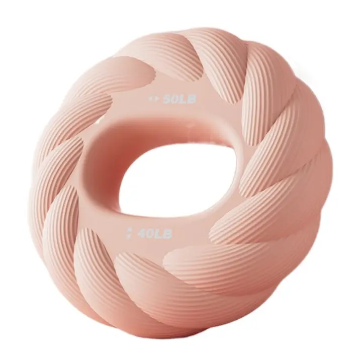 Anillo de entrenamiento de fuerza de agarre en forma de pétalo, ejercitador de fuerza de dedo hueco de 20-50LB, fortalecedor de agarre de mano de doble peso de silicona - 1