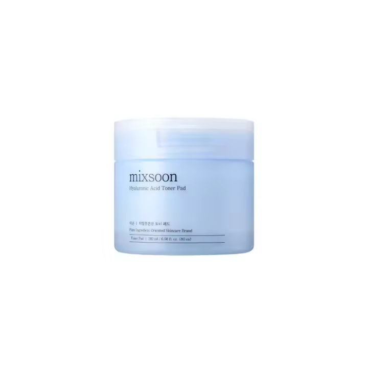 Almohadilla de ácido hialurónico mixsoon 6 Fl. Oz. / Almohadillas de tóner calmantes e hidratantes de 180 ml para el cuidado de la piel sensible del vidrio de Corea - 1