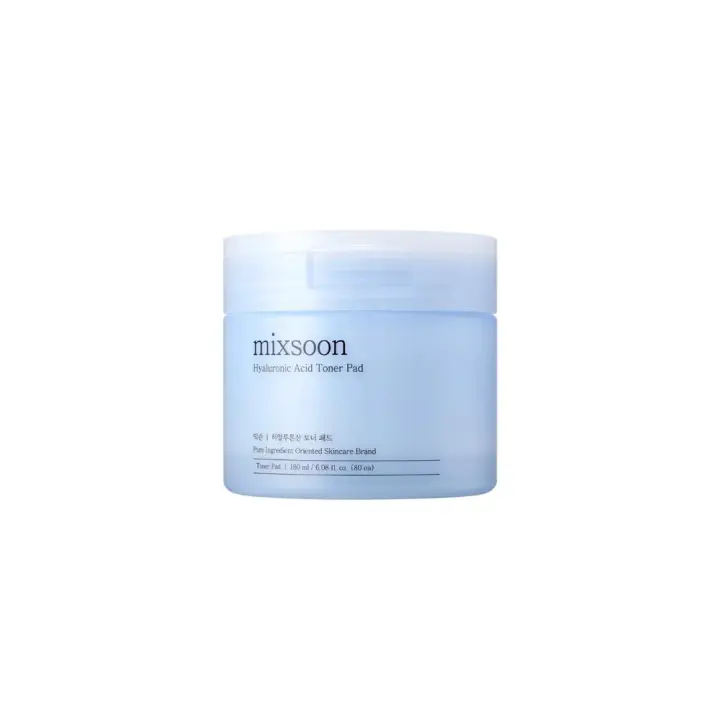 Almohadilla de ácido hialurónico mixsoon 6 Fl. Oz. / Almohadillas de tóner calmantes e hidratantes de 180 ml para el cuidado de la piel sensible del vidrio de Corea - 1