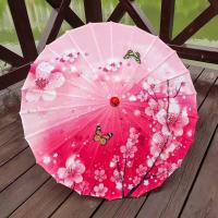 Paraguas de Bambú de Seda Hecho a Mano Arte Clásico de Baile Japonés Flor de Cercero para Bodas, Fiestas, Fotos - details 8