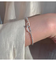 Pulsera De Beads Geométricas De Plata Esterlina 925 Para Mujeres Estilo Simple Y Temperamento Joyería De Mano Para Fiestas - details 12