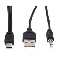 Cable de audio para altavoz portátil USB Mini de 5 pines macho Aux USB2.0 de 3,5 mm - details 1