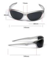 Gafas de Sol Plateadas Y2K Estilo Vintage para Hombres y Mujeres Lentes Deportivas para Ciclismo al Aire Libre Aestética de los Anos 2000 - details 0