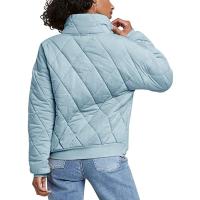 Chaqueta acolchada de manga larga para mujer, abrigo informal de primavera y otoño, Cuello de pie, con bolsillos - details 9