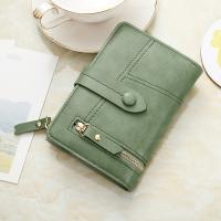 Cartera pequeña de cuero PU para mujer, monedero pequeño, bolso de mano, tarjetero, Color sólido, Delgado, Simple, nuevo - details 5