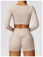 Pantalones cortos de Yoga para mujer, ropa de gimnasio de cintura alta, pantalones cortos deportivos de ciclismo - details 51