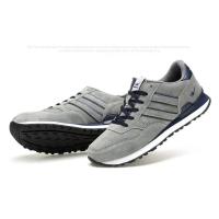 Zapatos deportivos versátiles de cuero genuino transpirables de doble estrella para primavera y otoño, cómodos zapatos planos de moda para correr - details 30