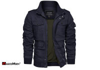 Chaqueta de Trabajo para Hombres MAGCOMSEN con Múltiples Bolsillos Diseño Ligero con Cierre de Cremallera Cuello Redondo Material de Algodón Adecuada para Otoño/Invierno - details 9