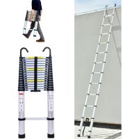 Escalera Telescópica Portátil de Aluminio 6,2m, 2 Ganchos, 15 Peldaños, Antideslizante, Multiusos, Carga de 150kg - details 9