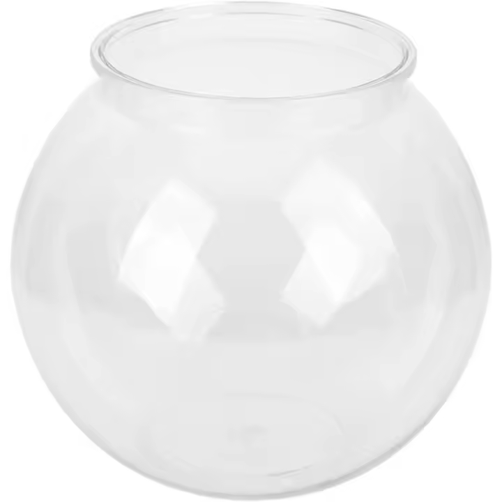 Cuenco de Pescado Redondo de Plástico, Mini Cuencos de Pescado de Plástico Más Grandes Cuenco de Pescado Redondo de Plástico Estilo Pecera a Prueba de Roturas para Decoraciones de Librería de (L) - 1