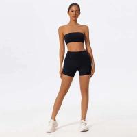 Camisolas sin tirantes y sin mangas, ropa de cintura alta, conjunto de dos piezas, shorts o bodys de yoga para mujer, entrenamiento, FIESS - details 9