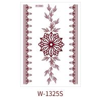 Pegatinas rojas de Mehndi, pegatinas de tatuaje de Henna, tatuaje falso para mujeres, calcomanías de transferencia de agua, calcomanías de tatuaje de Henna roja, piernas y brazos - details 8