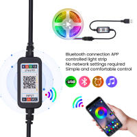 Tira de Luces LED RGB, cinta de diodo Flexible, DC5V, COB, USB, Bluetooth, Control por aplicación, 180LED/m, 5MM, PCB, retroiluminación de TV - details 4