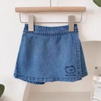 Pantalones Cortos De Denim Para Niñas Estampados De Oso Estilo Coreano Veraniego Cierre Elástico Talla True Fit - details 0