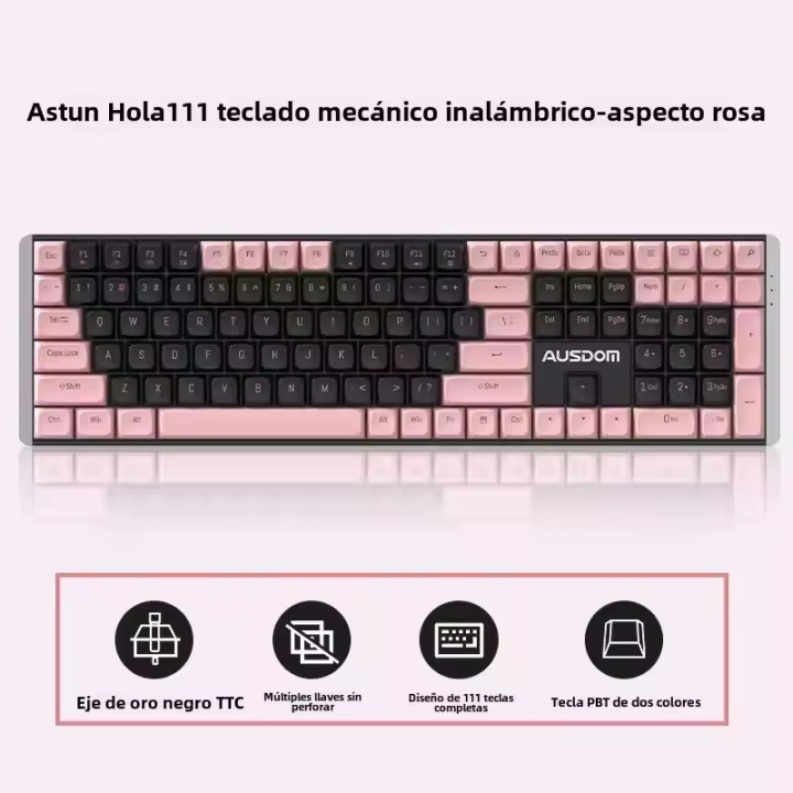 Hola11 Teclado y ratón mecánicos inalámbricos para juegos de oficina - 1
