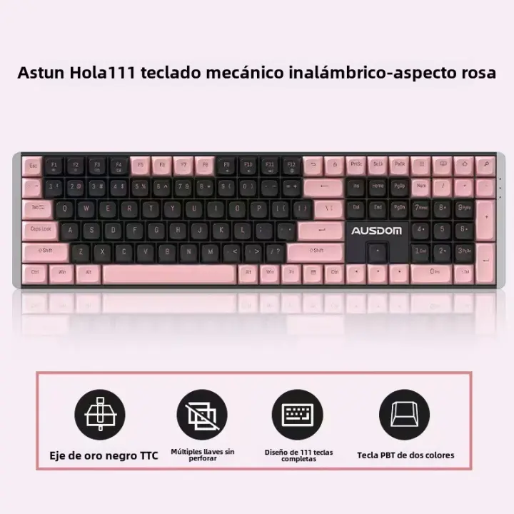 Hola11 Teclado y ratón mecánicos inalámbricos para juegos de oficina - 1