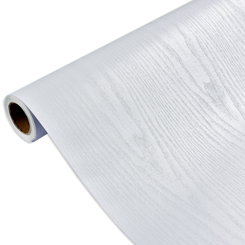 YUNPOINT Pegatina de Gabinete de Grano de Madera PVC Impermeable Autoadhesiva, Resistente a Manchas, Renovación de Muebles Blancos