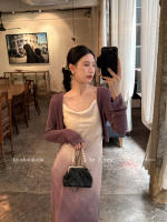Vestido Largo de Satén de Lujo Francés 2025 Primavera/Verano Cintura Dibujada, Cuello Oscilante, Sin Espalda - details 4