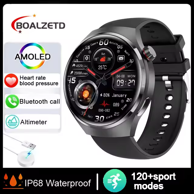 Reloj inteligente Ultra Watch 5 Pro para hombre, pulsera con GPS, AMOLED, NFC, BT, llamadas, resistente al agua IP68, nuevo - 1