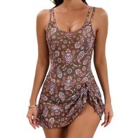 Traje de baño de dos piezas para mujer, novedad de 20225, traje de baño Sexy de cintura alta con tirantes estampados lisos, Tankini de verano, ropa de playa, traje de baño para mujer - details 0