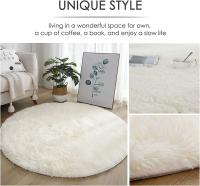 Alfombrillas decorativas de color crema para Dormitorio, alfombras Circulares Muy Suaves, para Sala de Estar, hogar - details 2