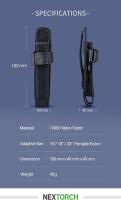 Nextorch V69 linterna de nailon/funda de bastón, Compatible con correas MOLLE, chaleco táctico, mochila, cinturón - details 3