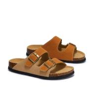 Sandalias planas de mujer con soporte para el arco, 2 hebillas ajustables, zapatos, suela de goma antideslizante - details 14