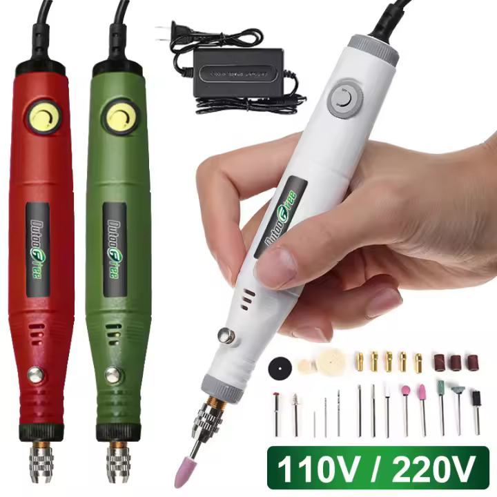 Bolígrafo de grabado de velocidad Variable, Mini taladro eléctrico Dremel, amoladora, herramientas eléctricas rotativas, 18V, 110V/220V - 1