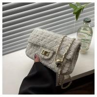 Bolso Cruzado de Tweed para Mujer Correa Ajustable Patrón a Cuadros Cierre de Cremallera Duradero - details 9
