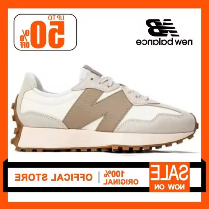 LETEN 【100% original】 NB 327 Zapatillas bajas unisex grises Zapatillas para correr U327LZ Pegatinas de pared - 1