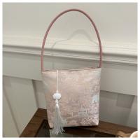 Bolso de hombro con bordado estampado, bolso de mano de estilo chino nuevo Floral de gran capacidad, bolso de mano, bolso de mano con flores para axilas para niñas - details 14