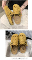 Medias zapatillas baotou retro de suela gruesa para uso exterior de las mujeres, primavera y verano nuevos zapatos de pedal para personas perezosas transpirables y versátiles - details 27