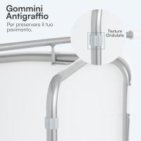 Silla Plegable para Ahorrar Espacio, Silla de Comedor para Interior y Exterior con Estructura de Acero, 42x38x78 cm (Blanco, 6) - details 5