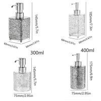 Dispensador de jabón transparente recargable, botella de jabón líquido prensado a prueba de herrumbre, contenedor de loción y jabón impermeable de 300ml/400ml para cocina - details 0